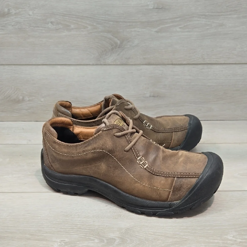Keen Men's Brown Casual Leather Sneakers Shoes Boots Sz 9